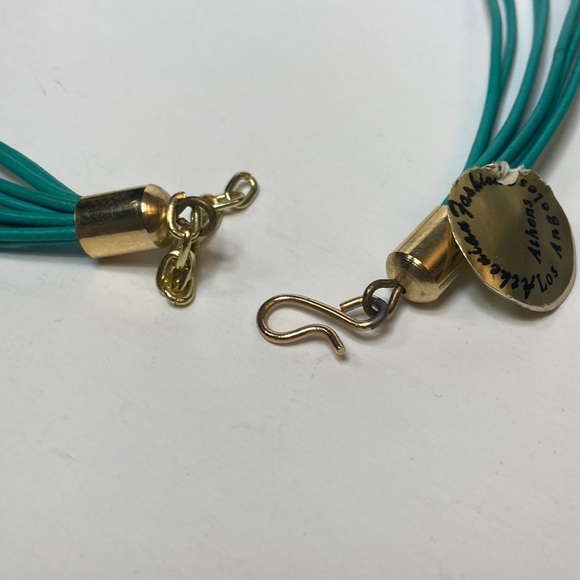 Turquoise Green and Mixed Metal Color Multi Strand Necklace - Picture 10 of 16